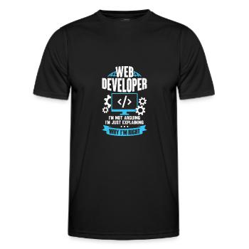 Drôle de web design Profession Web Designer Cadeau - T-shirt sport Homme - noir - Devant - AI Model Male 178 dark (178cm)