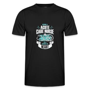 Cadeau de soins intensifs - T-shirt sport Homme - noir - Devant - AI Model Male 178 dark (178cm)
