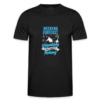 Kayak Kayaking Fishing Kayaker Gift - Men's Functional T-Shirt - black - Front - AI Model Male 178 dark (178cm)