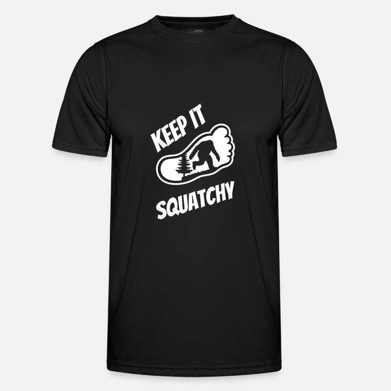 Keep It Squatchy - Bigfoot - Männer Funktions-T-Shirt - Schwarz