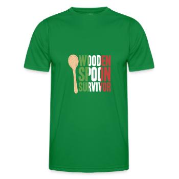 Wooden Spoon Survivor - Männer Funktions-T-Shirt - Kelly Green - Vorne - AI Model Male 178 dark (178cm)