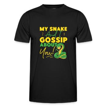 Serpent Serpent Mon Serpent Et Moi - T-shirt sport Homme - noir - Devant - AI Model Male 178 dark (178cm)