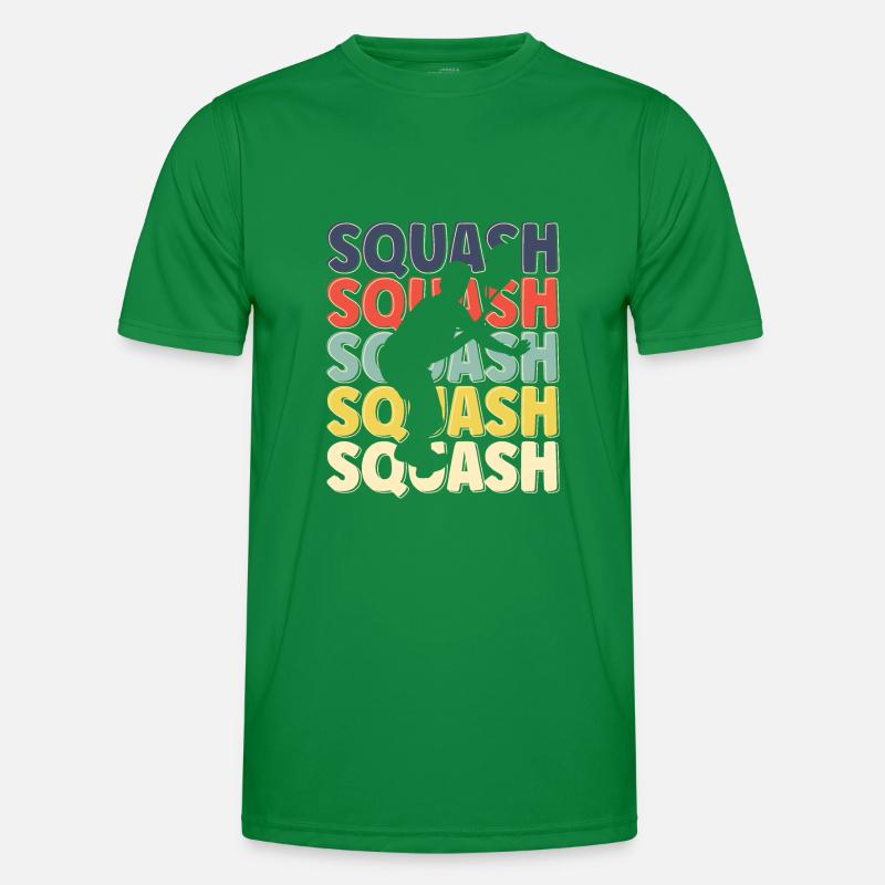 Cool Retro Text Silhouette Squash Männer Funktions-T-Shirt