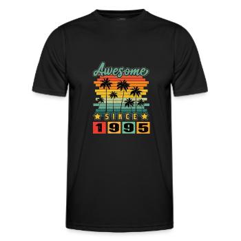 Awesome Since 1995 - Männer Funktions-T-Shirt - Schwarz - Vorne - AI Model Male 178 dark (178cm)