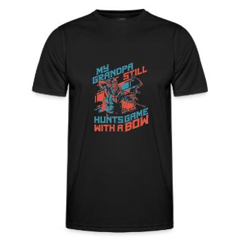 Tir à l’arc Flèche Tir à l’arc Tir à l’arc - T-shirt sport Homme - noir - Devant - AI Model Male 178 dark (178cm)