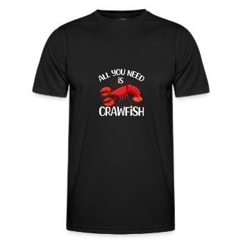 Languste - Männer Funktions-T-Shirt - Schwarz - Vorne - AI Model Male 178 dark (178cm)