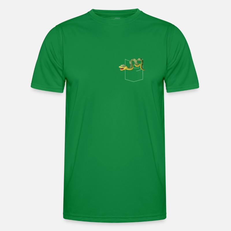 Snake Serpent Pocket Men's Functional T-Shirt