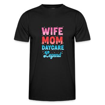 Childcare Daycare Provider Teacher - Men's Functional T-Shirt - black - Front - AI Model Male 178 dark (178cm)