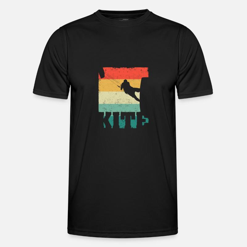 KITE Kiteboarding Kiting Kitesurf Kitesurf - Men's Functional T-Shirt - black