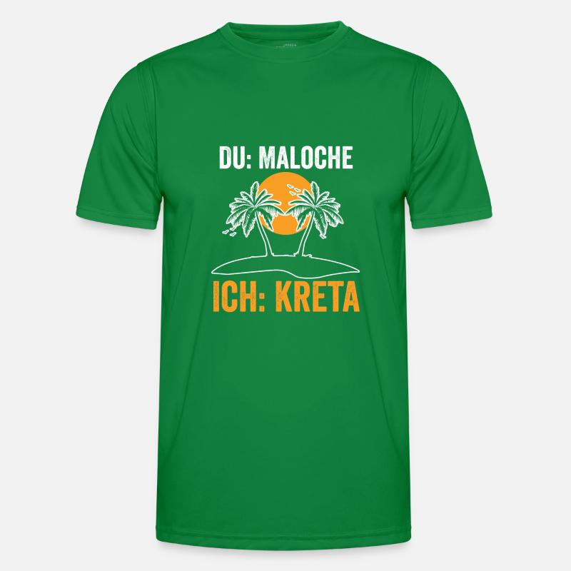 Du Maloche ich Kreta Männer Funktions-T-Shirt