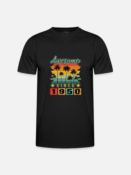 Awesome Since 1950 - Men's Functional T-Shirt - black