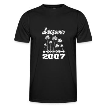 Awesome Since 2007 - Männer Funktions-T-Shirt - Schwarz - Vorne - AI Model Male 178 dark (178cm)