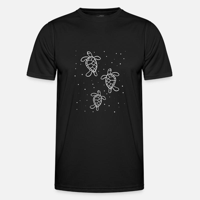 Cute turtle swim cute - Men's Functional T-Shirt - black