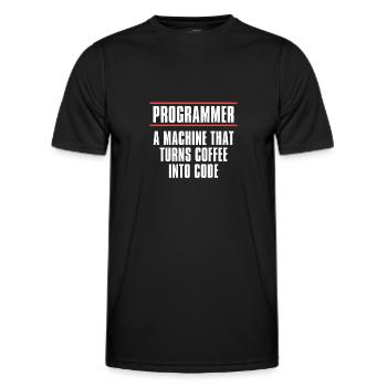 Programmierer Coder Software Entwickler - Männer Funktions-T-Shirt - Schwarz - Vorne - AI Model Male 178 dark (178cm)