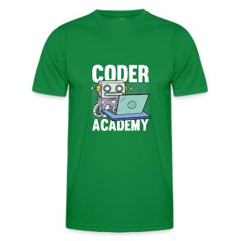 Programmeur Coder Développeur de logiciels - T-shirt sport Homme - vert - Devant - AI Model Male 178 dark (178cm)