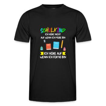 Schulkind Schulanfang Schulanfänger Geschenk - Männer Funktions-T-Shirt - Schwarz - Vorne - AI Model Male 178 dark (178cm)