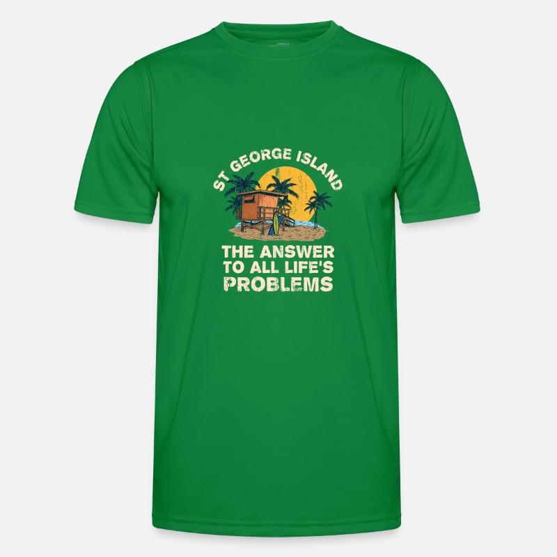 St George Island Answer To All Life's Problems Männer Funktions-T-Shirt