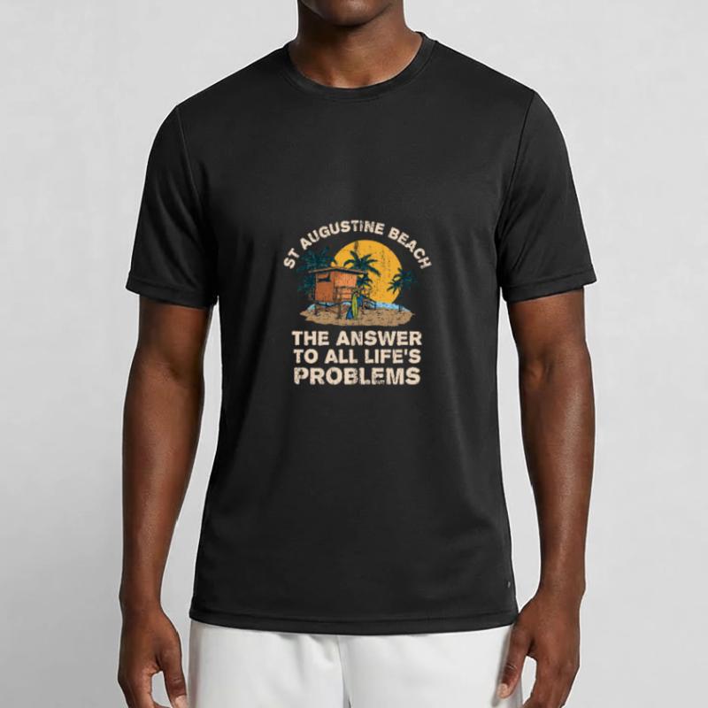 St Augustine Beach Answer To All Life's Problems Männer Funktions-T-Shirt