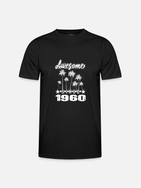 Awesome Since 1960 - Men's Functional T-Shirt - black
