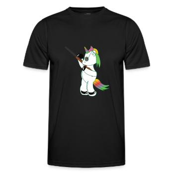 Einhorn Schützenfest dabbing unicorn - Männer Funktions-T-Shirt - Schwarz - Vorne - AI Model Male 178 dark (178cm)