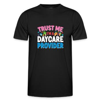Childcare Daycare Provider Teacher - Men's Functional T-Shirt - black - Front - AI Model Male 178 dark (178cm)