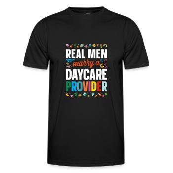 Childcare Daycare Provider Teacher - Men's Functional T-Shirt - black - Front - AI Model Male 178 dark (178cm)