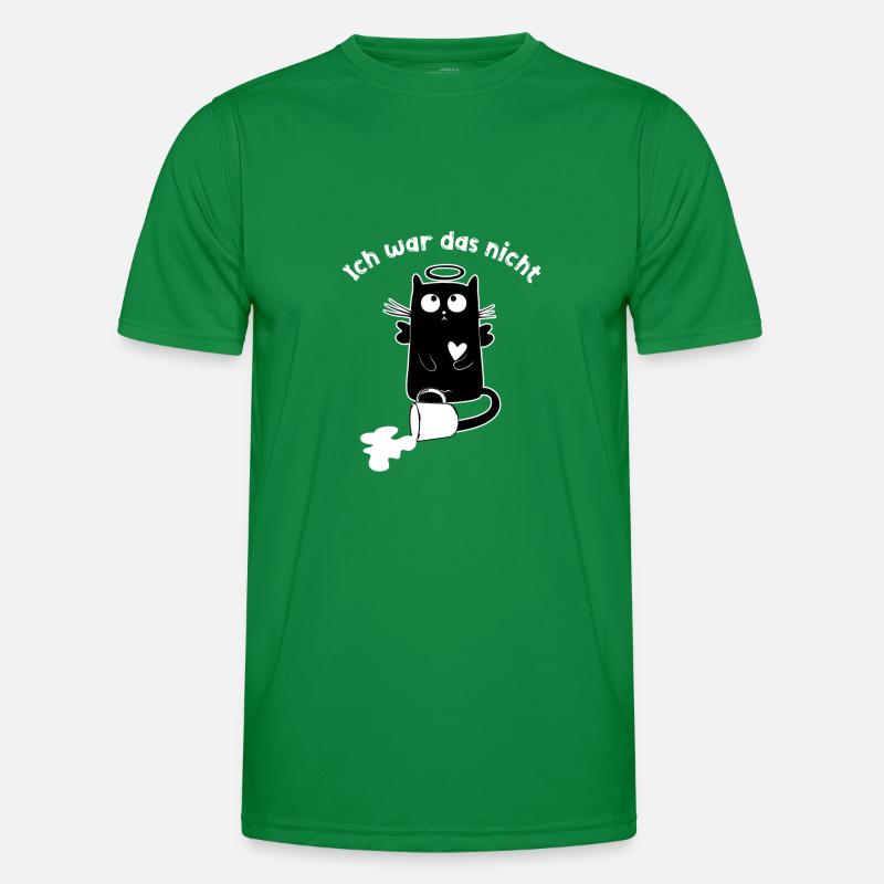 Lustiger Katzen Spruch süßes Kätzchen Engelchen Männer Funktions-T-Shirt