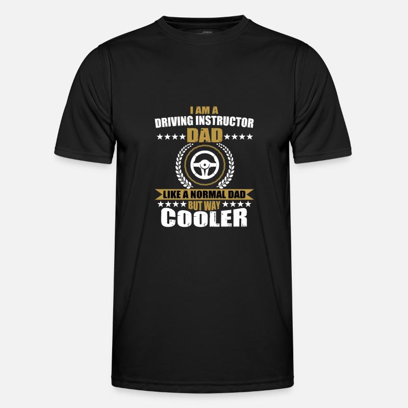 Fahrlehrer Papa - Männer Funktions-T-Shirt - Schwarz