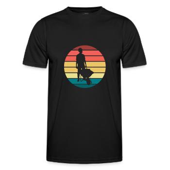 Construction worker - Men's Functional T-Shirt - black - Front - AI Model Male 178 dark (178cm)