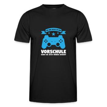Vorschule Gaming Vorschulkind Geschenk - Männer Funktions-T-Shirt - Schwarz - Vorne - AI Model Male 178 dark (178cm)