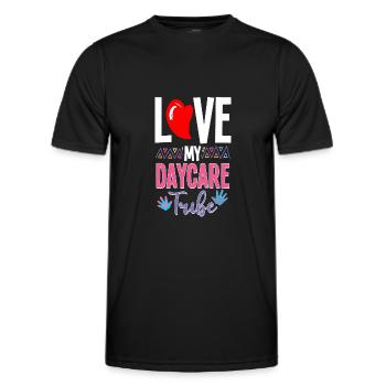 Childcare Daycare Provider Teacher - Men's Functional T-Shirt - black - Front - AI Model Male 178 dark (178cm)
