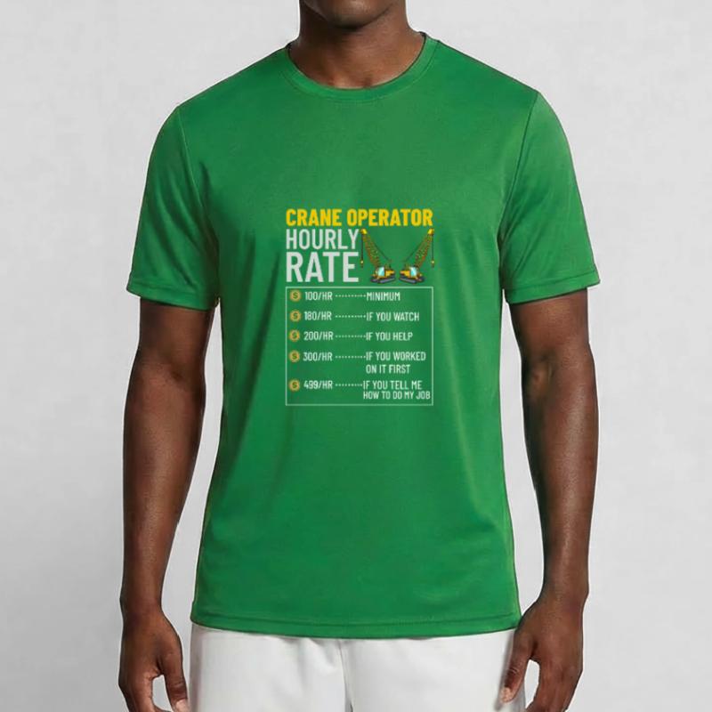 Crane Operator Construction Worker Crane Tower Training Men's Functional T-Shirt