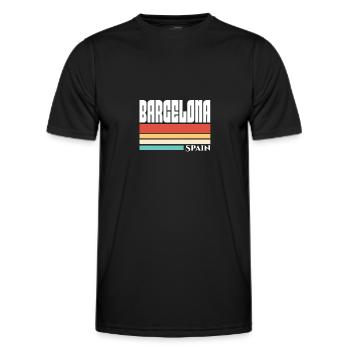 Barcelone - T-shirt sport Homme - noir - Devant - AI Model Male 178 dark (178cm)