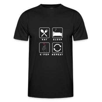 K-Pop K-Drama Musique pop coréenne - T-shirt sport Homme - noir - Devant - AI Model Male 178 dark (178cm)