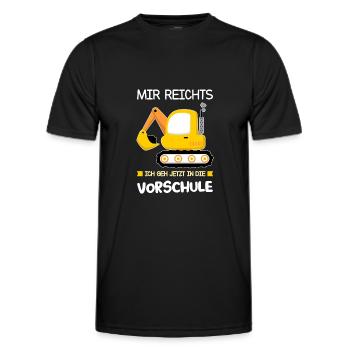 Vorschule Bagger Vorschüler Geschenk - Männer Funktions-T-Shirt - Schwarz - Vorne - AI Model Male 178 dark (178cm)