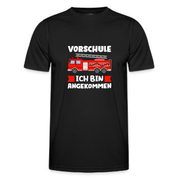 Vorschule Feuerwehr Vorschüler Geschenk - Männer Funktions-T-Shirt - Schwarz - Vorne - AI Model Male 178 dark (178cm)