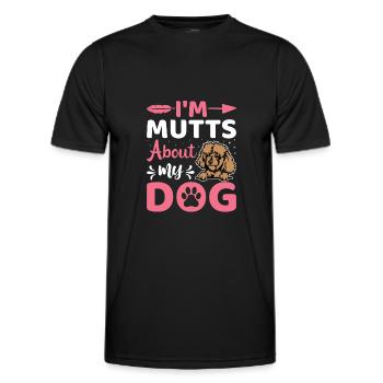 I'm Mutts About Dog Poodle Funny Dog Owners - Men's Functional T-Shirt - black - Front - AI Model Male 178 dark (178cm)
