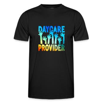 Childcare Daycare Provider Teacher - Men's Functional T-Shirt - black - Front - AI Model Male 178 dark (178cm)