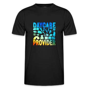 Childcare Daycare Provider Teacher - Men's Functional T-Shirt - black - Front - AI Model Male 178 dark (178cm)