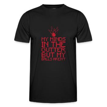 Bowling-Sprichwort - Männer Funktions-T-Shirt - Schwarz - Vorne - AI Model Male 178 dark (178cm)