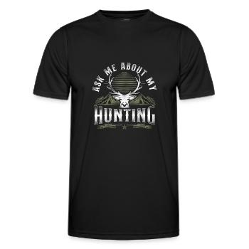 Cerf Chasse Cerf Chasseur Vintage - T-shirt sport Homme - noir - Devant - AI Model Male 178 dark (178cm)