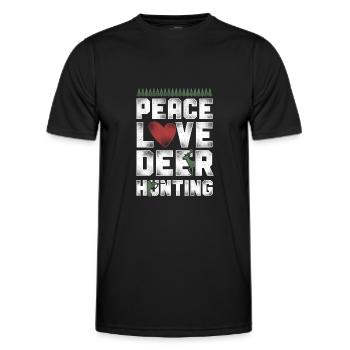 Buck Deer Hunting Hunter Vintage - T-shirt sport Homme - noir - Devant - AI Model Male 178 dark (178cm)