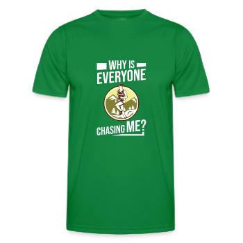 Cross Country Running Crosslauf Geländelauf Laufen - T-shirt sport Homme - vert - Devant - AI Model Male 178 dark (178cm)
