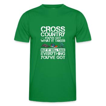 Cross Country Running Crosslauf Geländelauf Laufen - T-shirt sport Homme - vert - Devant - AI Model Male 178 dark (178cm)