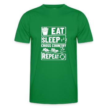 Cross Country Running Crosslauf Geländelauf Laufen - T-shirt sport Homme - vert - Devant - AI Model Male 178 dark (178cm)