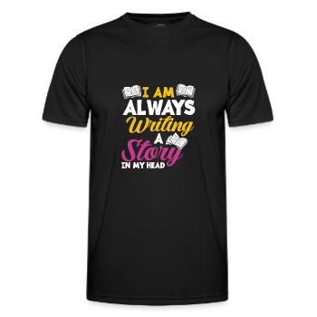 Author Author Funny Author Gift - Men's Functional T-Shirt - black - Front - AI Model Male 178 dark (178cm)