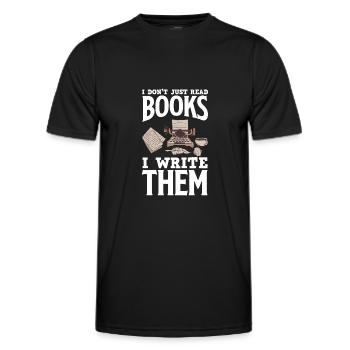 Author Author Funny Author Gift - Men's Functional T-Shirt - black - Front - AI Model Male 178 dark (178cm)