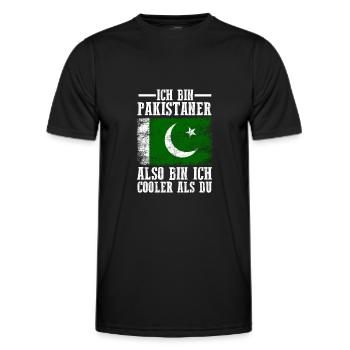 Pakistan Pakistaner Pakistanisches - Männer Funktions-T-Shirt - Schwarz - Vorne - AI Model Male 178 dark (178cm)