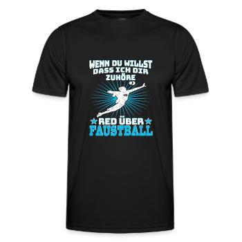 Faustball Fistball Rede über Faustball - Männer Funktions-T-Shirt - Schwarz - Vorne - AI Model Male 178 dark (178cm)