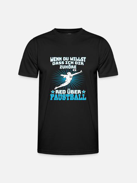 Faustball Fistball Rede über Faustball - Männer Funktions-T-Shirt - Schwarz